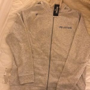 XL MEN’s RHÔNE X Peloton Grey Zip-up Hoodie
